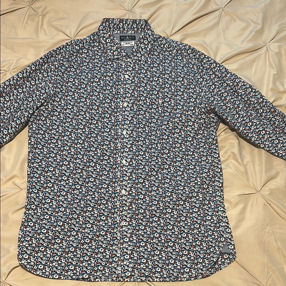Psycho Bunny Men's Floral Button-Down Shirt